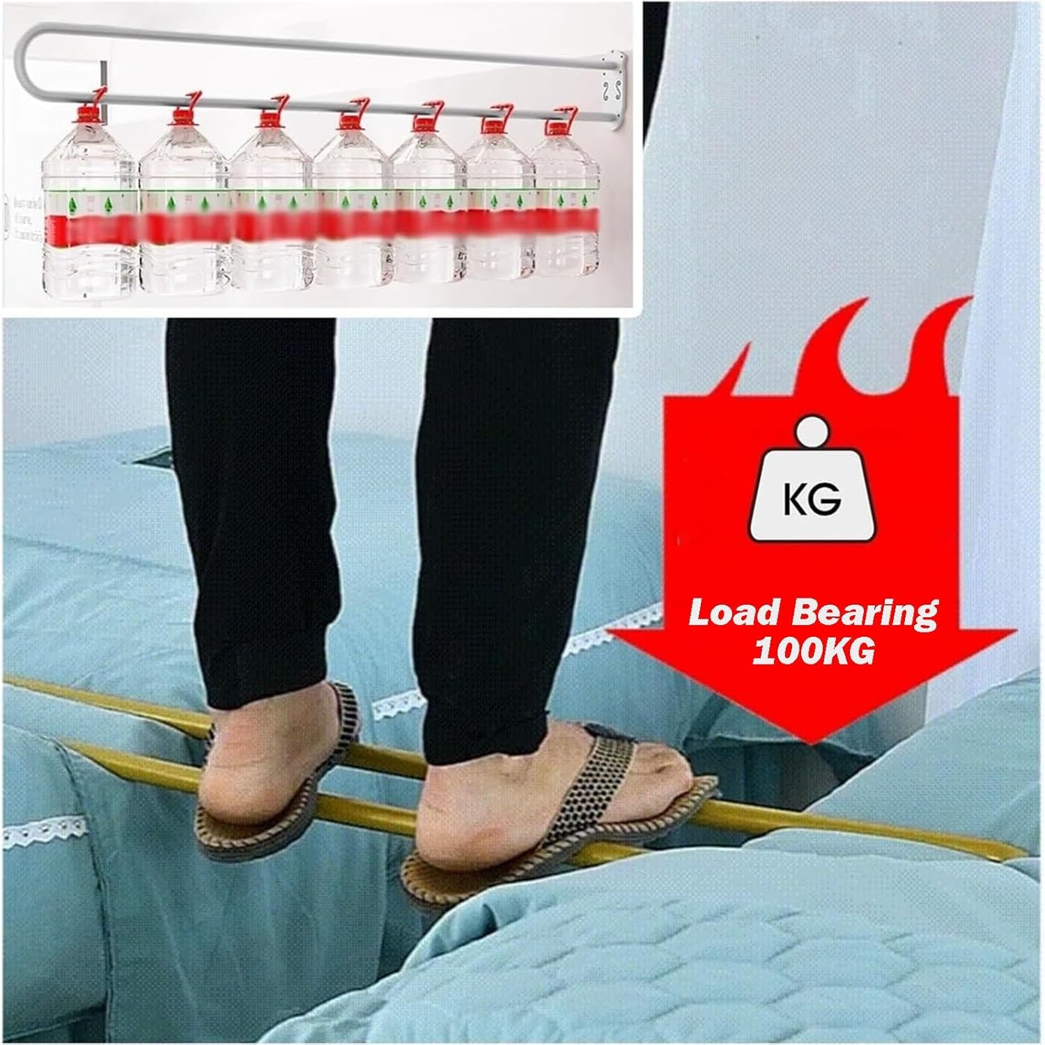 U字型ロッド付き美容室プライバシーカーテン、光透過性ルームディバイダー、壁取り付けパーティションプライバシースクリーン、フィッティン