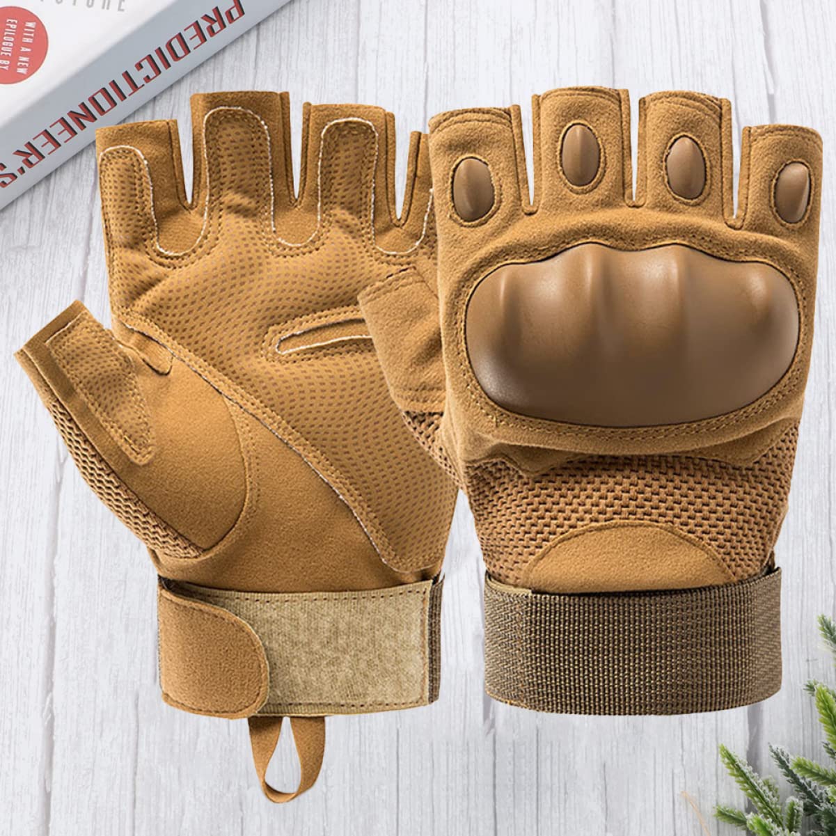 BESPORTBLE 3pares Guantes De Ciclismo De Dedo Resistentes Al y Antideslizantes para y Actividades Unisex XL Color Khaki