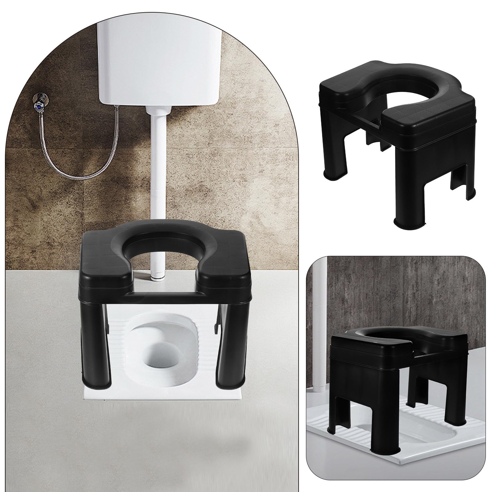 Toilettenhocker 26,5cm Pp Kunststoff Stabil Rutschfest Multifunktionaler Badezimmer Fußhocker für Alltagshilfen und Ältere Nutzer