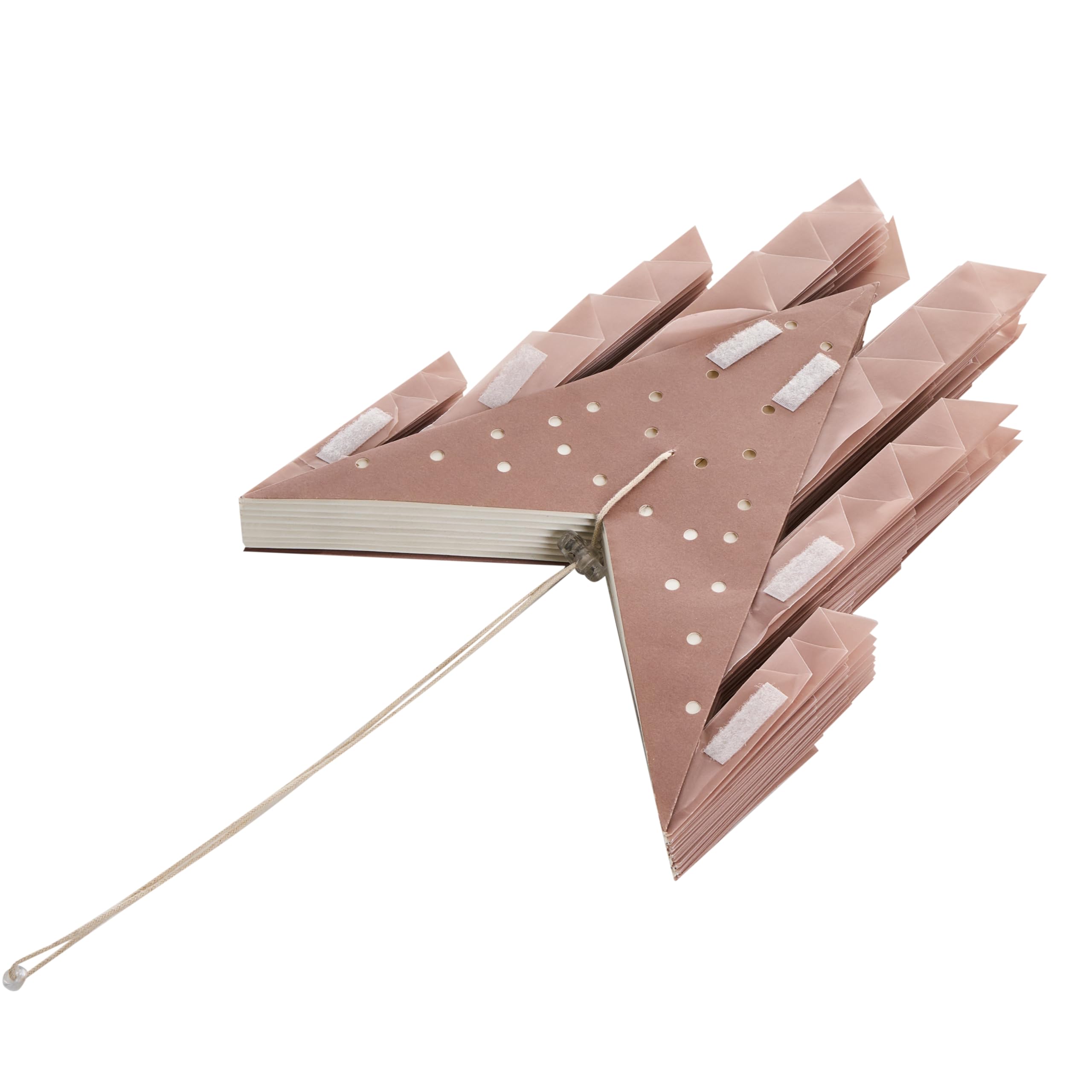 Beliani Décoration en Papier en Forme d'Étoile Flocon de Neige Lampe Suspendue Thème Noel Rose Osteran
