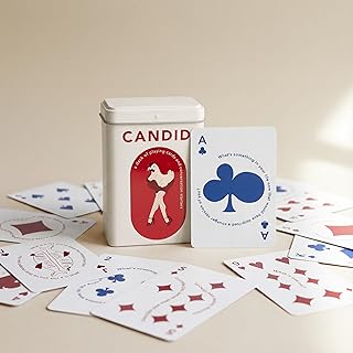 Candid Cards - Conversation Card Game & Playing Cards in Vintage Tin, 52 Conversation Starters for Adults & Teens, Dinner Party & Game Night Gift Under 30 Dollars