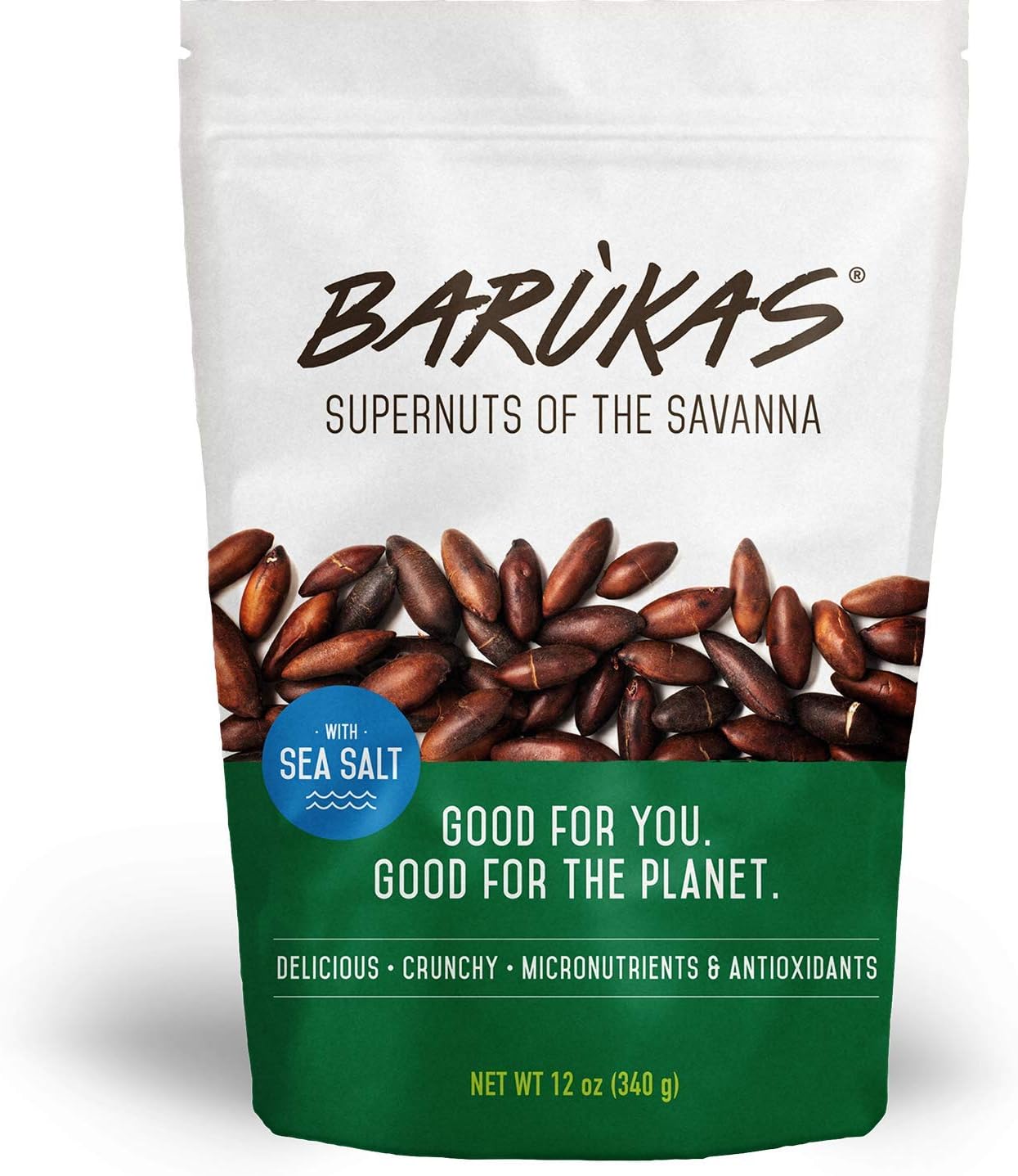 Barukas Salted Supernuts | Roasted and Salted to Perfection | Non-GMO, Vegan, and Paleo Friendly | High Protein and Fiber Snack, 12 oz