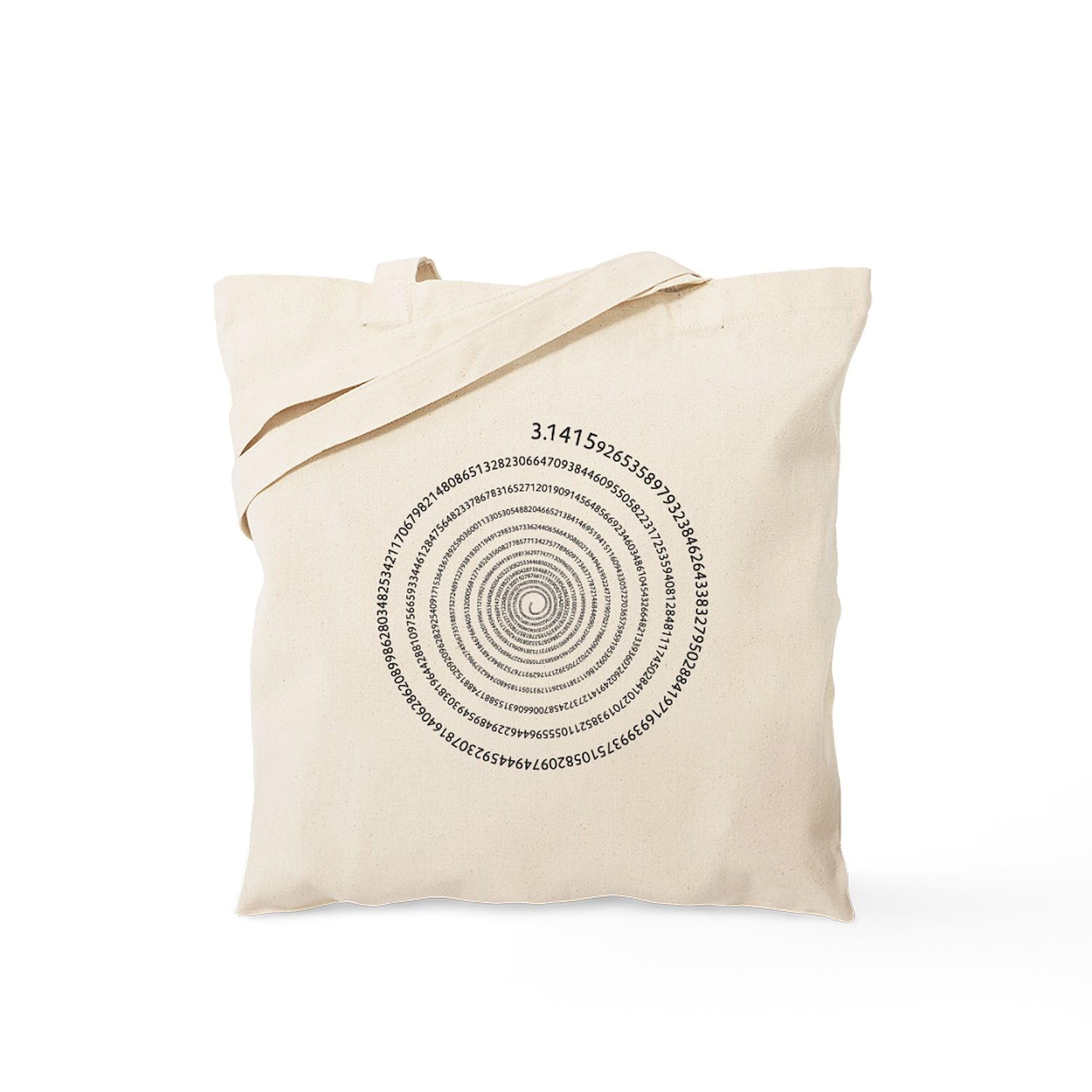 CafePress "Pi In The Sky" Natural Canvas Tote Bag - Reusable Shopping & Grocery Bag