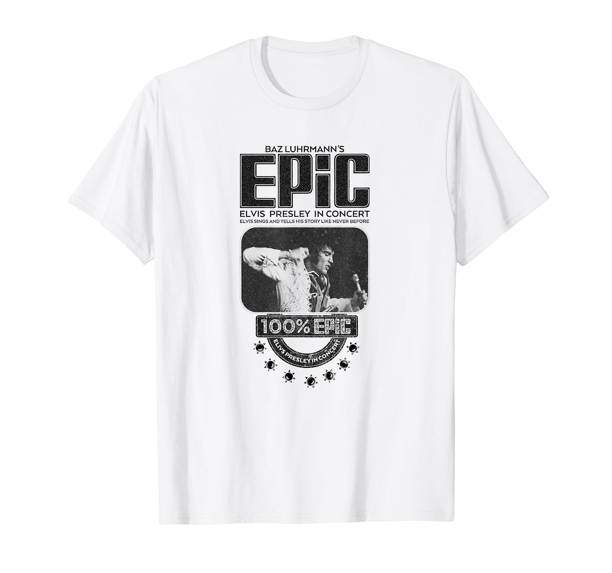 Amazon | Elvis Presley EPiC 100%ロゴ Tシャツ | Tシャツ・カットソー
