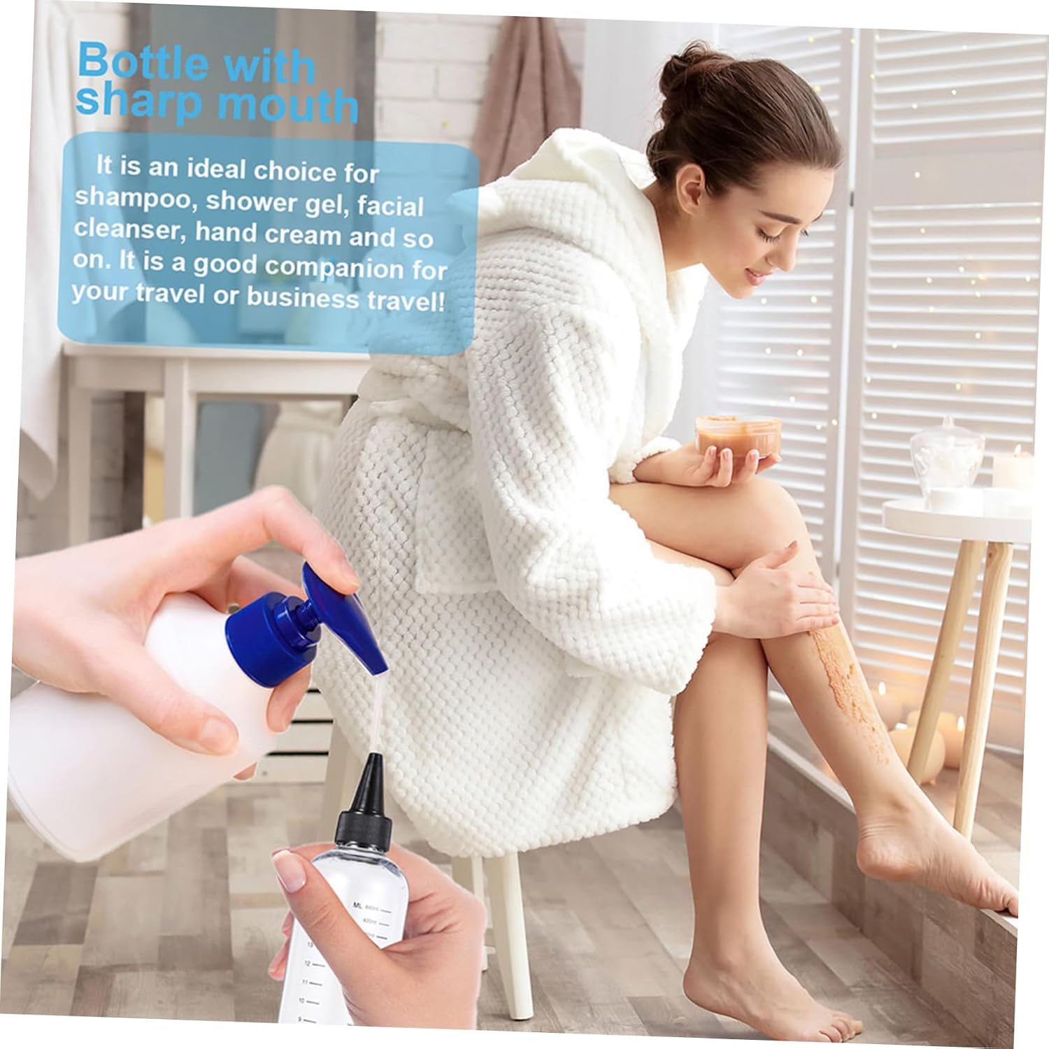 Garneck 4pcs Squeeze Cap Bottles for Travel Spray Bottle Needle Nose for Women
