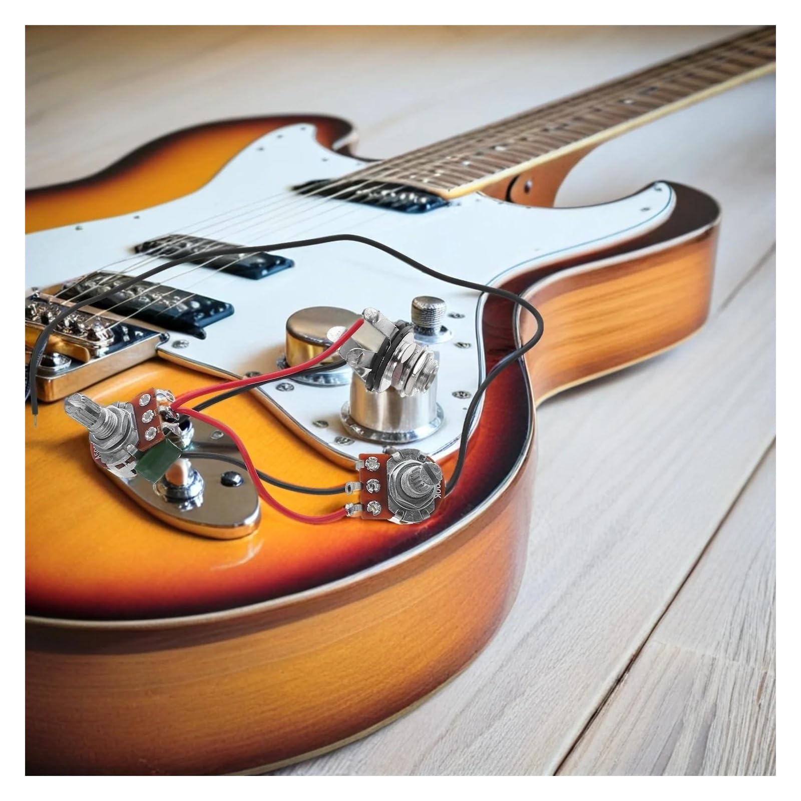 Zestaw okablowania potencjometru metalowego z gałką tonu gitary