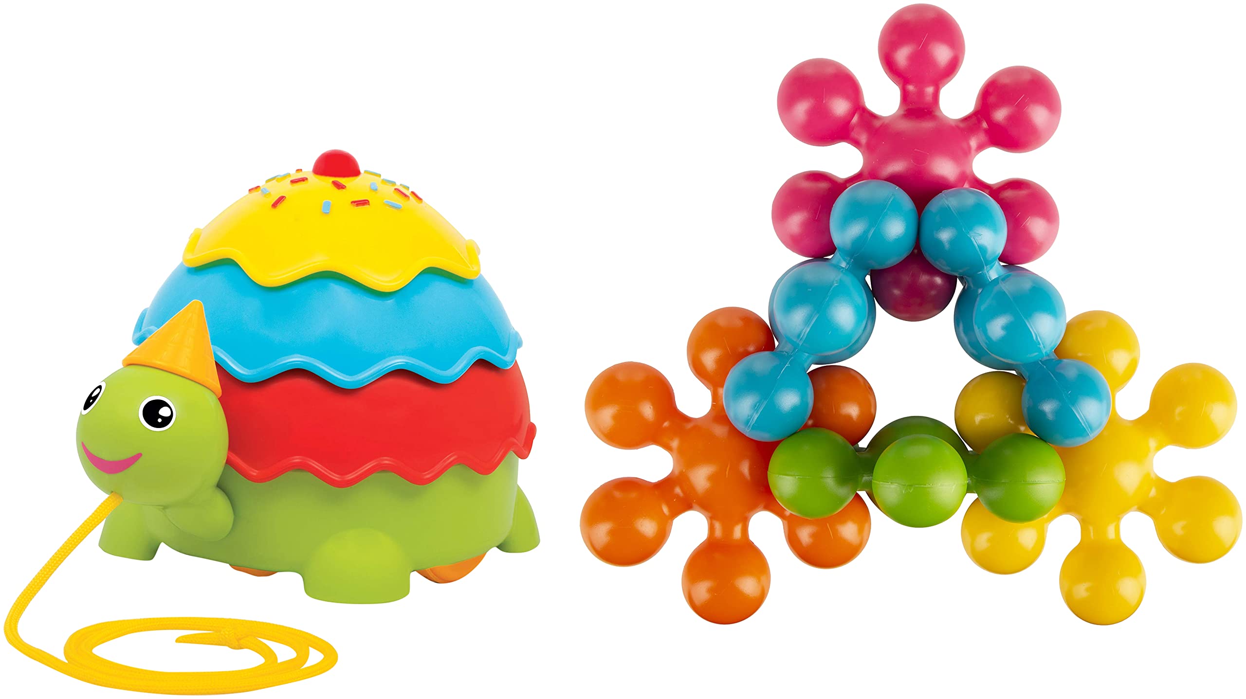 Giggles - Icecream Turtle, 2 in Pull Along Toy, 12 Months & Above & Star Links, Interlocking Links, Multicolour, for Kids 6 Months & Above