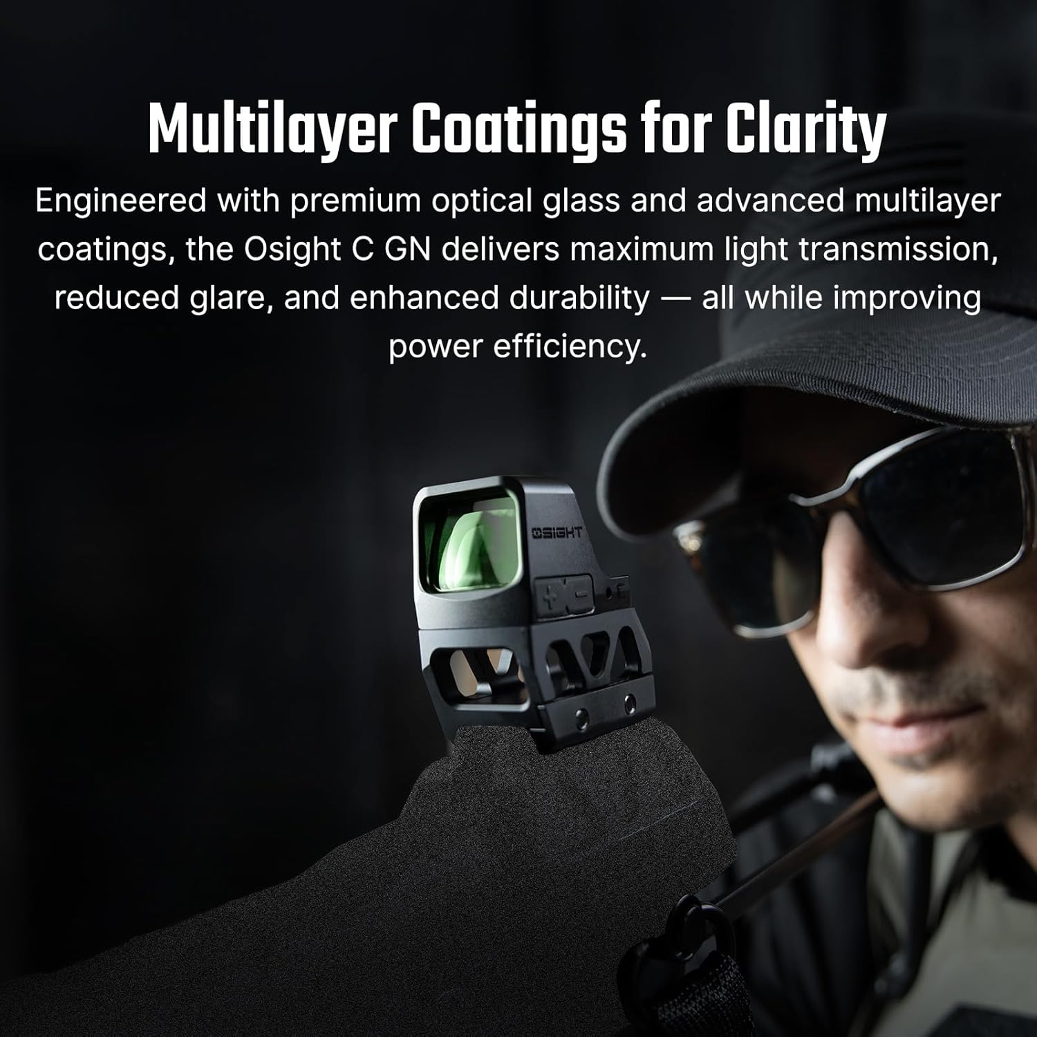 OSIGHT C Multi-Reticle 3 MOA Dot & 32 MOA Circle Open Reflex Sight, 407C/507C Footprint Compatible, Parallax-Free Sights for Full-Sized Setups (Green Dot) - Image 7