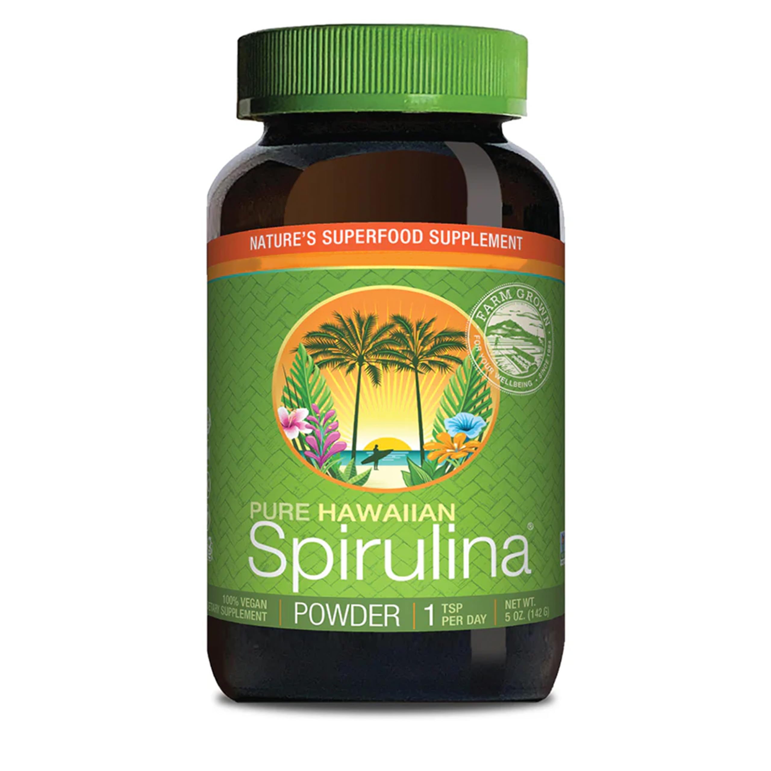 Nutrex, Pure Hawaiian Spirulina Pulver, 142 gramm, 3000mg Spirulina je Dosis, Geschmacksneutral, Vegan, Glutenfrei, Sojafrei, GMO frei