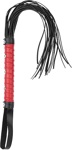 Miniatura 6 de Látigo de caballo rojo de 18.5 pulgadas, látigo sintético, látigo de caballo ecuestre, látigo de equitación rojo, látigo de entrenamiento