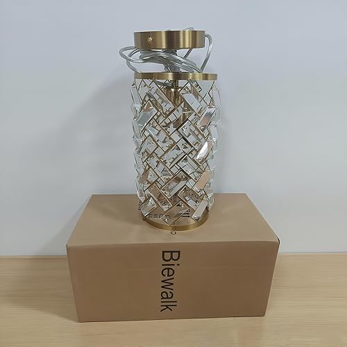 Miniatura 8 de Biewalk Lámparas colgantes doradas, modernas lámparas colgantes doradas, candelabros de cristal, lámpara colgante ajustable para cocina, isla,