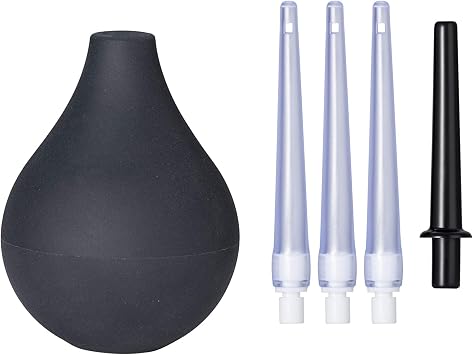Non-Toxic Silicone Enema Bulb Kit, Home Medical Clean Douche Kit 220Ml