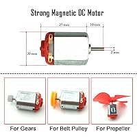 Vista 2 de 10pcs Micro 130 DC Motor Strong Magnetic Brushed Electric DC 3V -12V 25000 RPM Cars Toys Electric Motor, High Speed Torque DIY Remote Control Toy