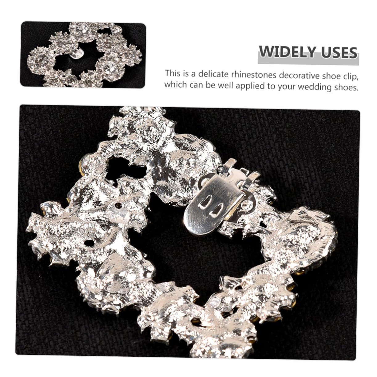 PACKOVE 4paia Fibbia Per Scarpe Clip Decorative Per e Cerimonie Accessori Per Scarpe Facili Installare e Rimuovere Adatte Per e
