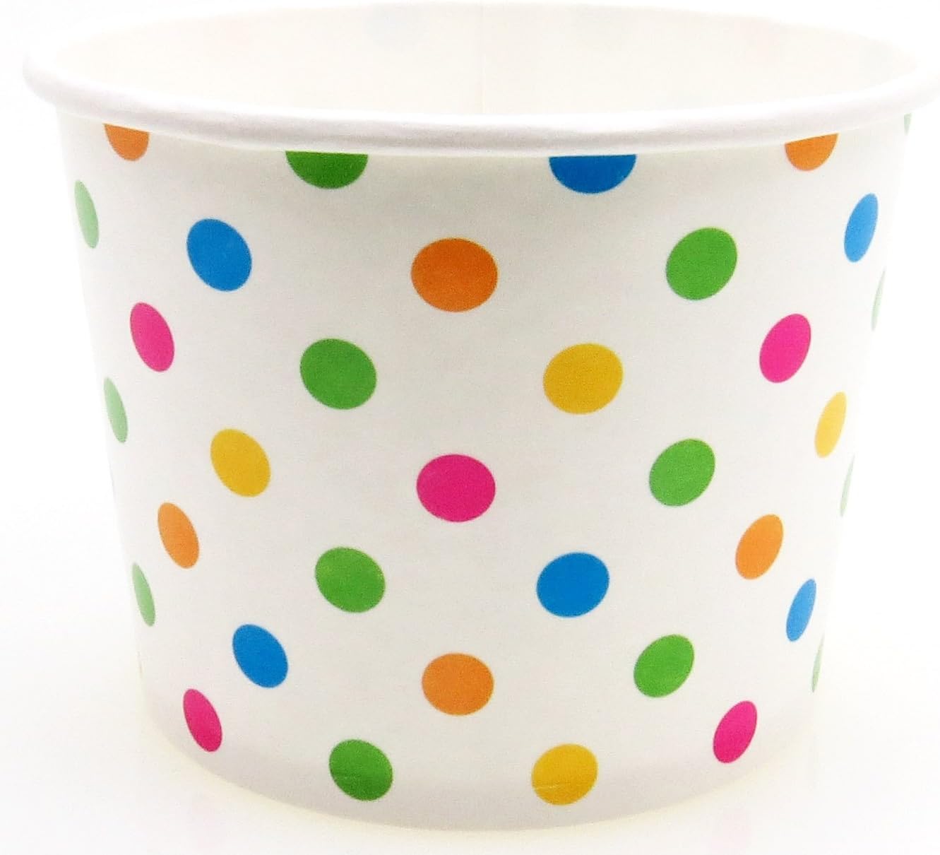 12 oz Paper Hot/Cold Ice Cream Cups - 100ct (Polka Dot)