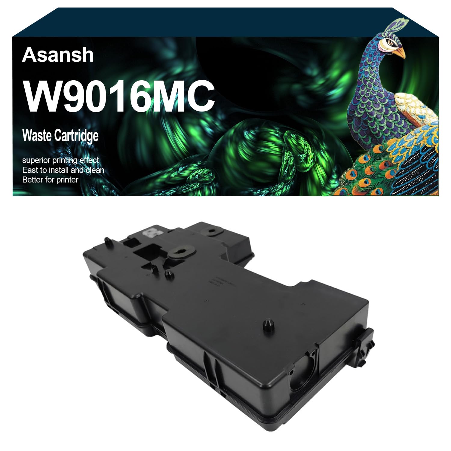 ASANSH W9016MC Waste Toner Container Works for MFP E82540z E82550z E82560z E82540dn E82550dn E82560dn Printers (1-Pack)