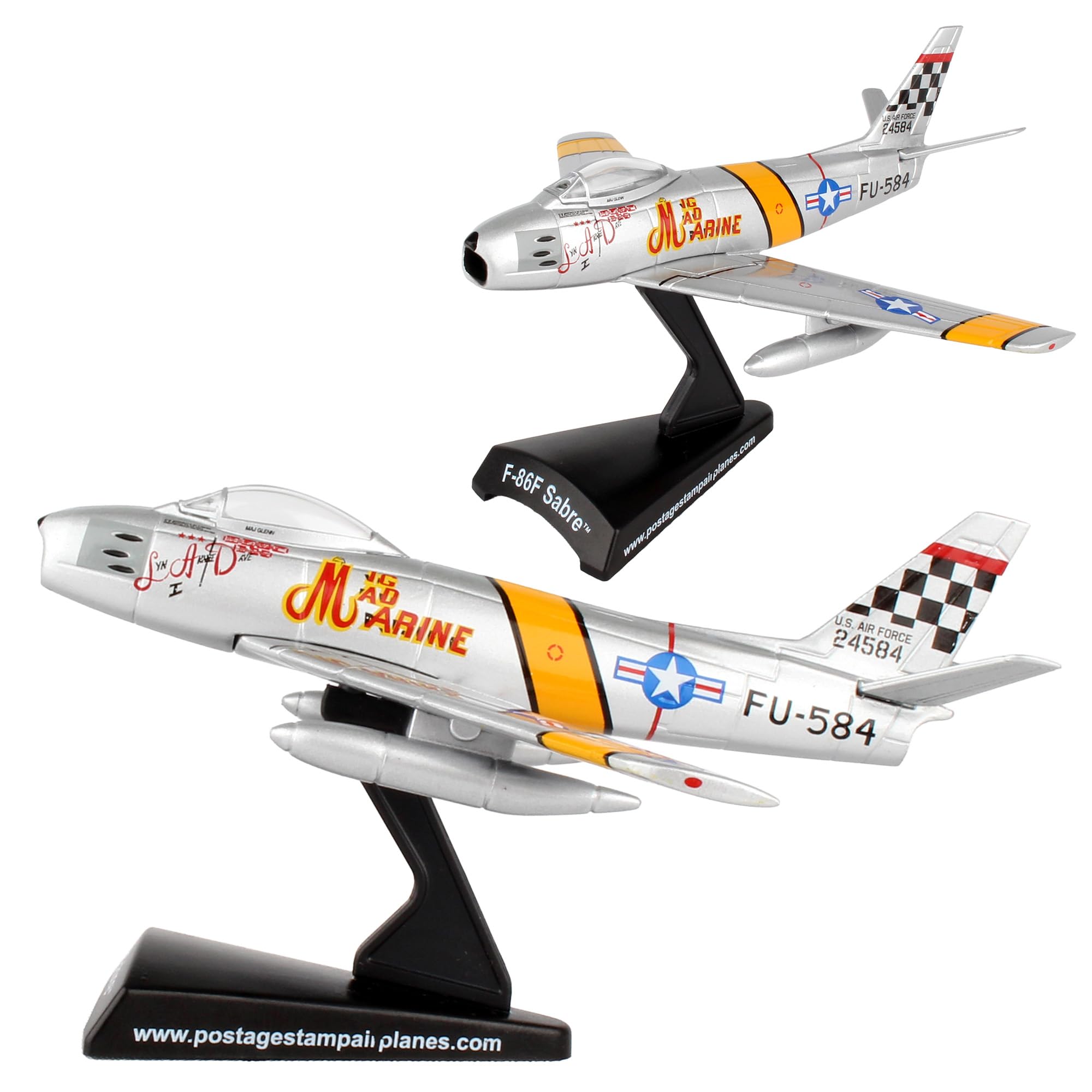 Daron Worldwide Trading Stamp F-86 Sabre Mig Mad Marine Jet