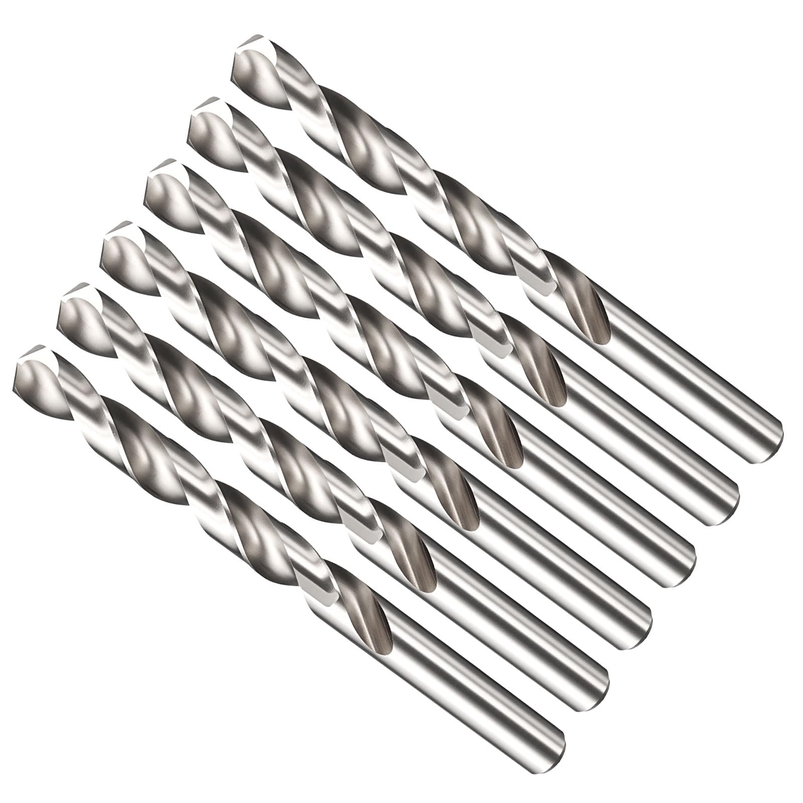 METALLIXITY 12mm Drill Bit Straight Shank 4241 HSS Uncoated (Bright), 6pcs