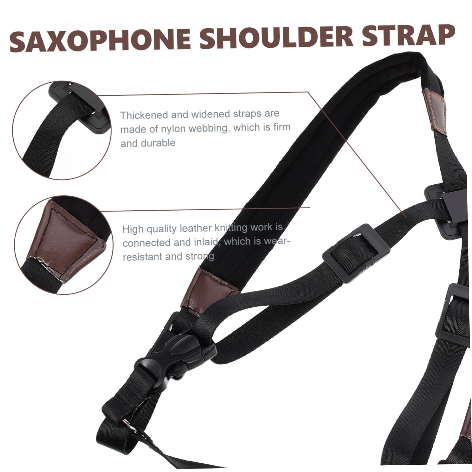 TOYANDONA Verstellbarer Kinder Saxophongurt aus Plüsch und Nylon Bequemer Saxophon Schultergurt mit Gepolstertem Design für Komfortables Spielen und Lange Nutzung