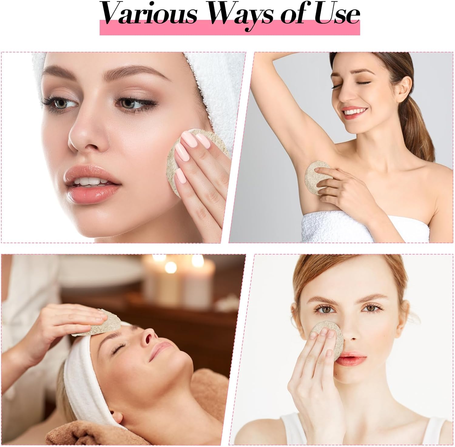 Bokon 25 Pcs Loofah Exfoliating Face Pads 2.36 Inches Round Natural Loofah Sponge Body Face Scrubber Remove Dead Skin Facial Pad Bulk for Bath Shower Spa Skin Cleaning Women Men - Image 5