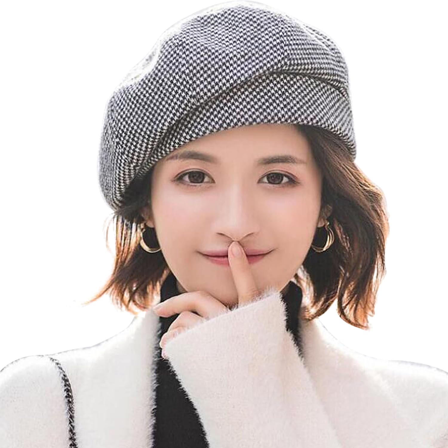 Vintage Beret Hat Women Korean Style Womens Newsboy Hat Classic Winter Beret Painter's Hat for Spring/Autumn/Winter