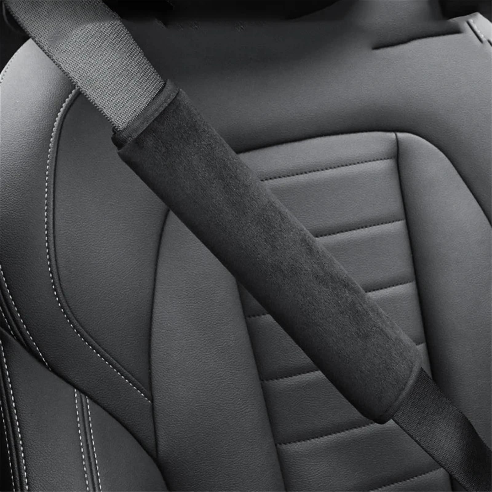 Protector Cinturon Coche 1/2 Uds. Funda for cinturón de seguridad de coche, funda ajustable de felpa for cinturón de seguridad de coche, almohadilla for hombro, funda suave for cinturón de seguridad d
