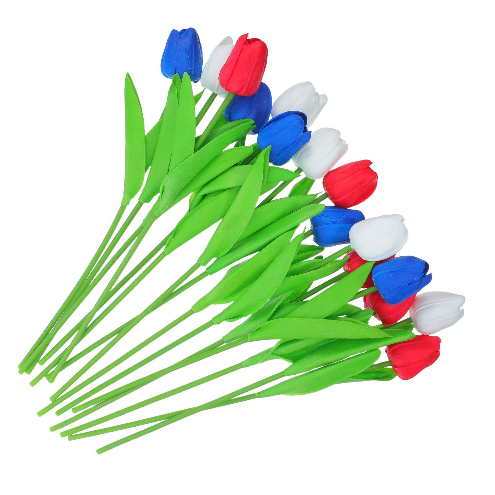 Ramo de tulipanes artificiales Abaodam de 24 piezas ligeras para decoración de hogar