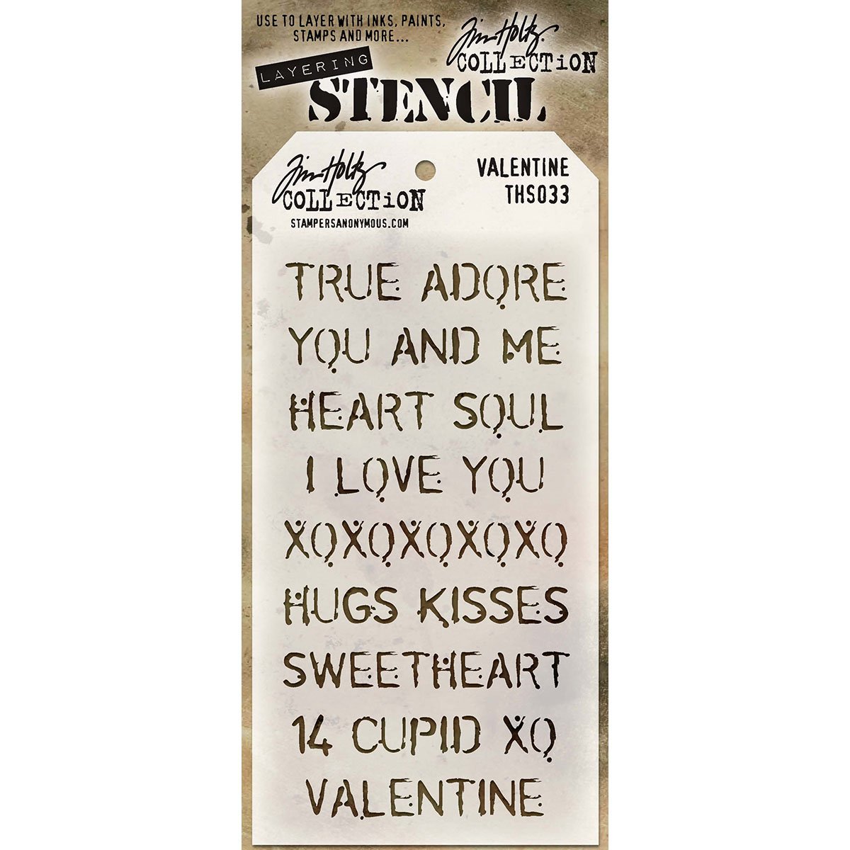 Stampers Anonymous White Stampers Anonymous_agw Tim Holtz Valentine Stencils