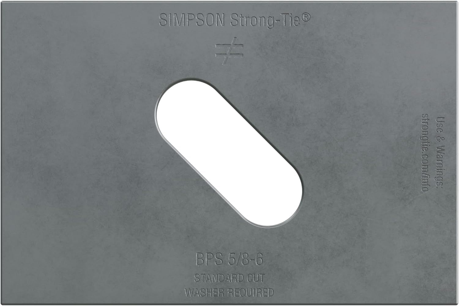 Simpson Strong-Tie BPS 5/8-6 BPS 3 in. x 4-1/2 in. Slotted Bearing Plate with 5/8 in. Bolt Dia. (Pack of 25)