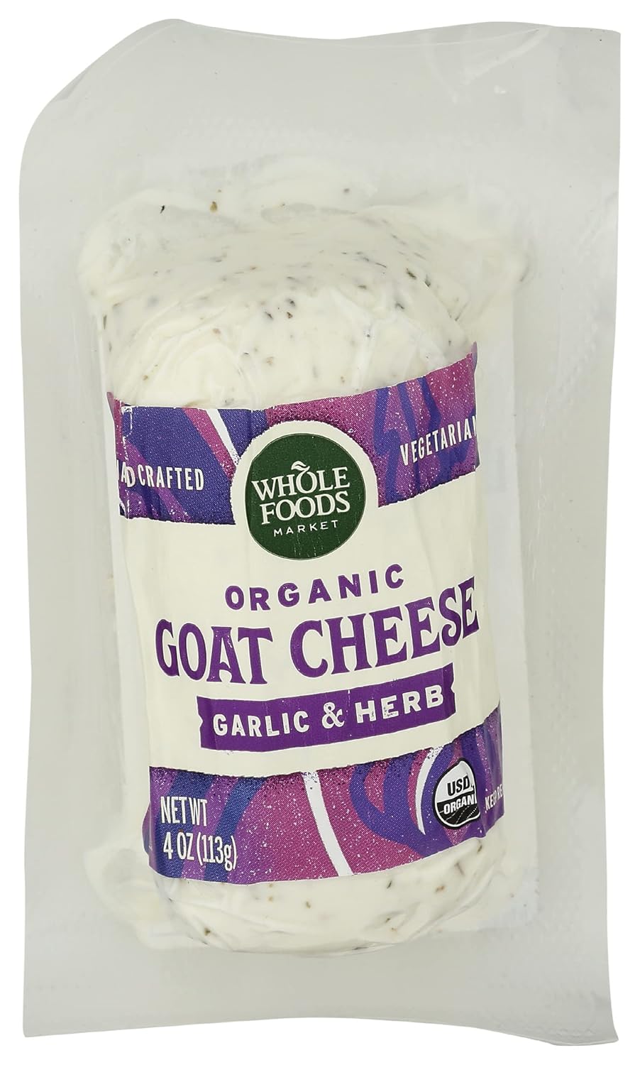 Whole Foods Market, Organic Goat Cheese, Garlic & Herbs, 4 oz