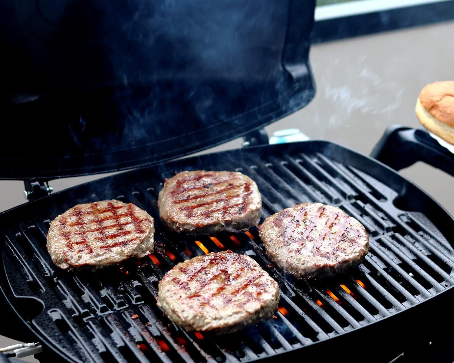 WELL GRILL Części zamienne do grilla gazowego Weber Q100, Q1000, Q1200, serii Q1400, palnik 60040 i żeliwny ruszt do grillowania 7644 i zapalnik elektryczny 80462 do grilla elektrycznego Weber Baby Q