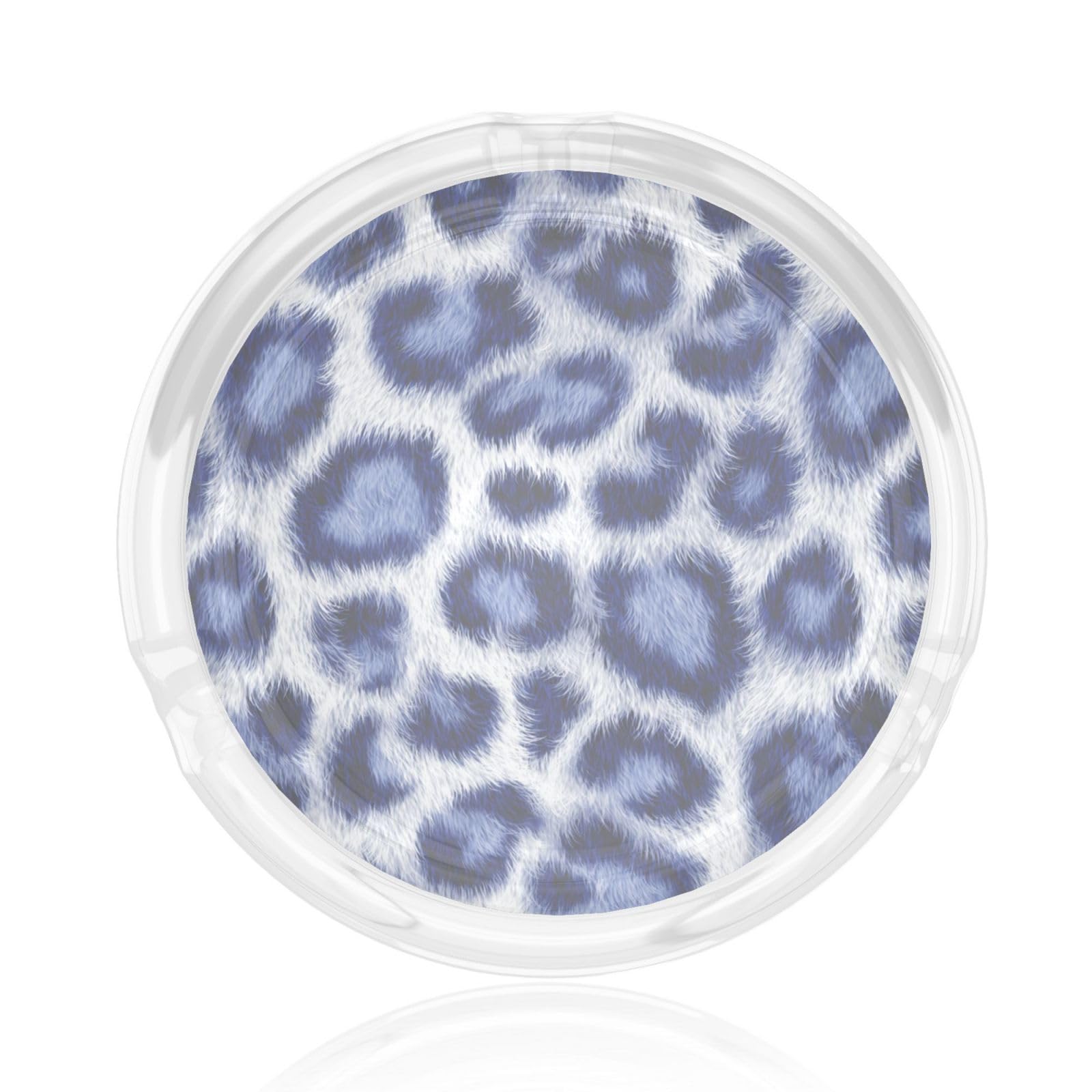 Blue And White Leopard Spots Glass Ashtray For Cigarettes Ash Trays Case For Home Office Decor