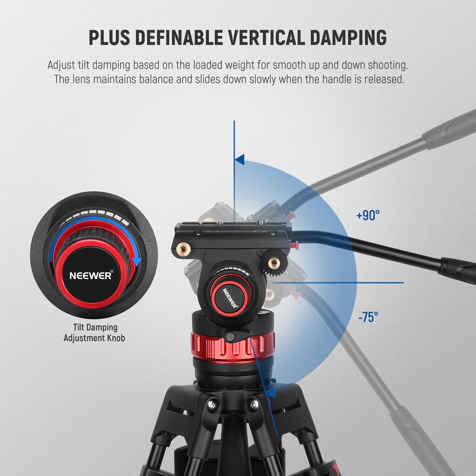 NEEWER 189cm Videostativ Video Tripod mit Dämpfung Fluidkopf & RØDE Lavalier GO professionelles Lavalier-/Ansteckmikrofon für Rundfunk