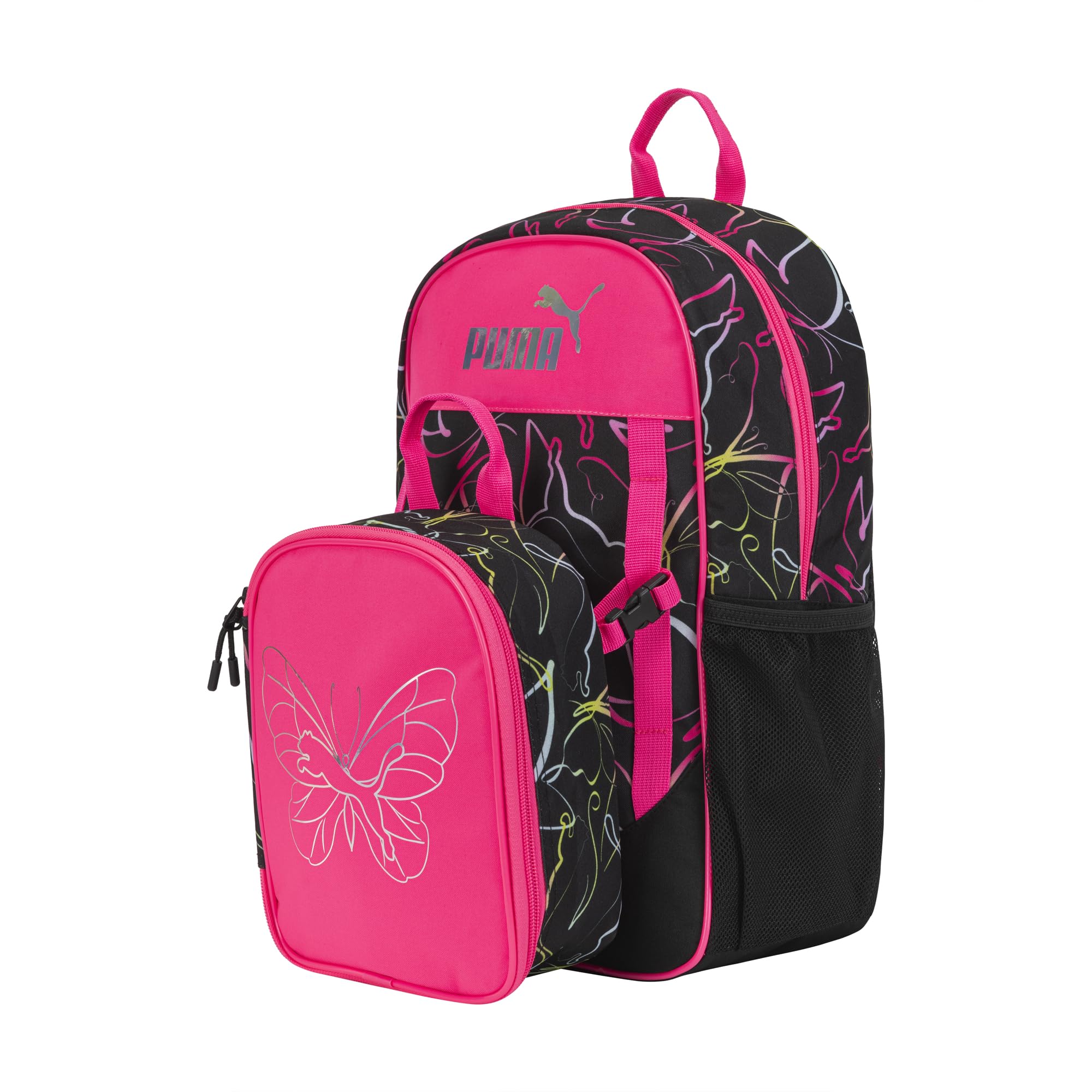 PUMA Unisex Kid's Colony Lunch Kit & Backpack Combo, Knockout Pink, Medium