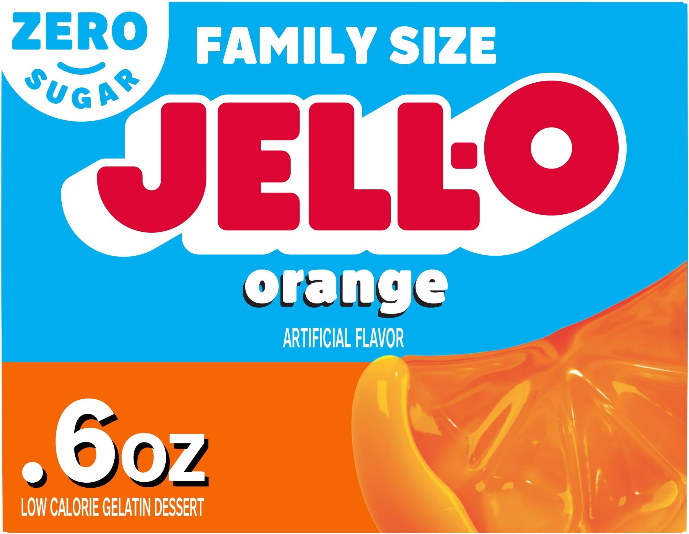 Jell-O Orange Sugar Free / 0.6 Ounce (Pack of 6) / 1 Gelatin