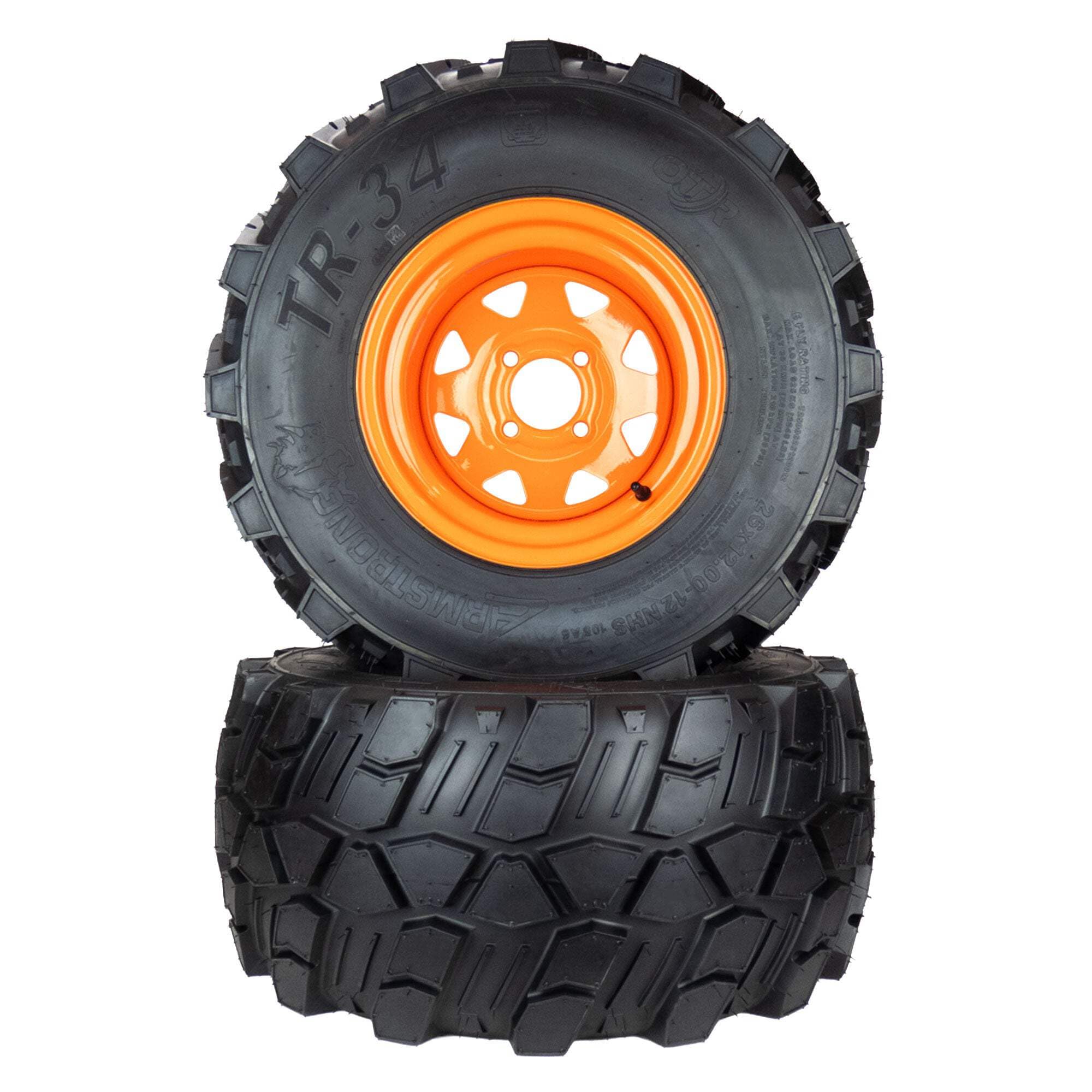 Amazon.com : (2) Aggressive Tire Assemblies 26x12.00-12 Fits Scag