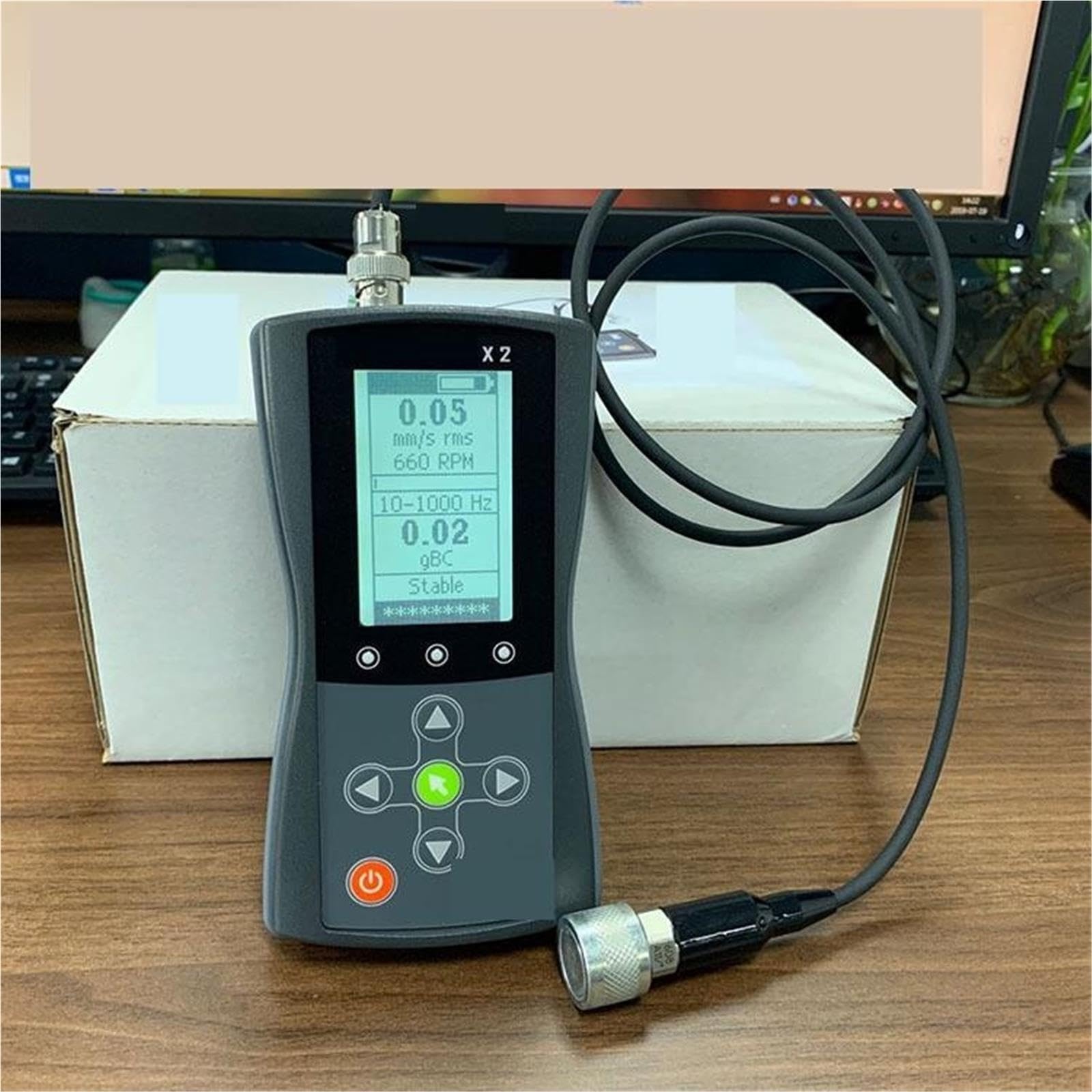 Vibration Meter, Digital X2 For Industrial Machinery And HVAC Maintenance