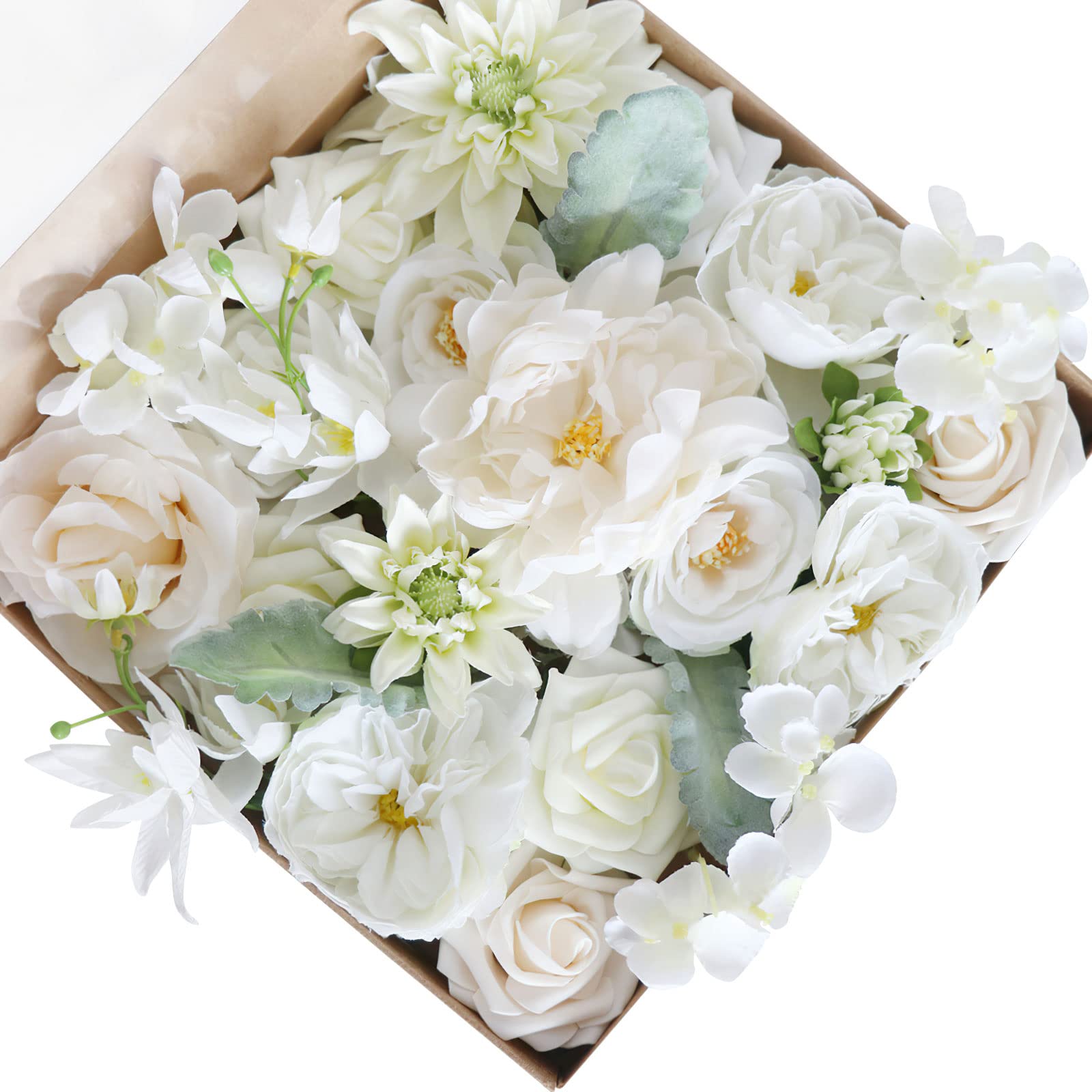 MACTING 60 fiori di rosa artificiali, vero tocco per la festa della mamma, bouquet, festa di nozze, baby shower, casa, decorazioni dell'albero di