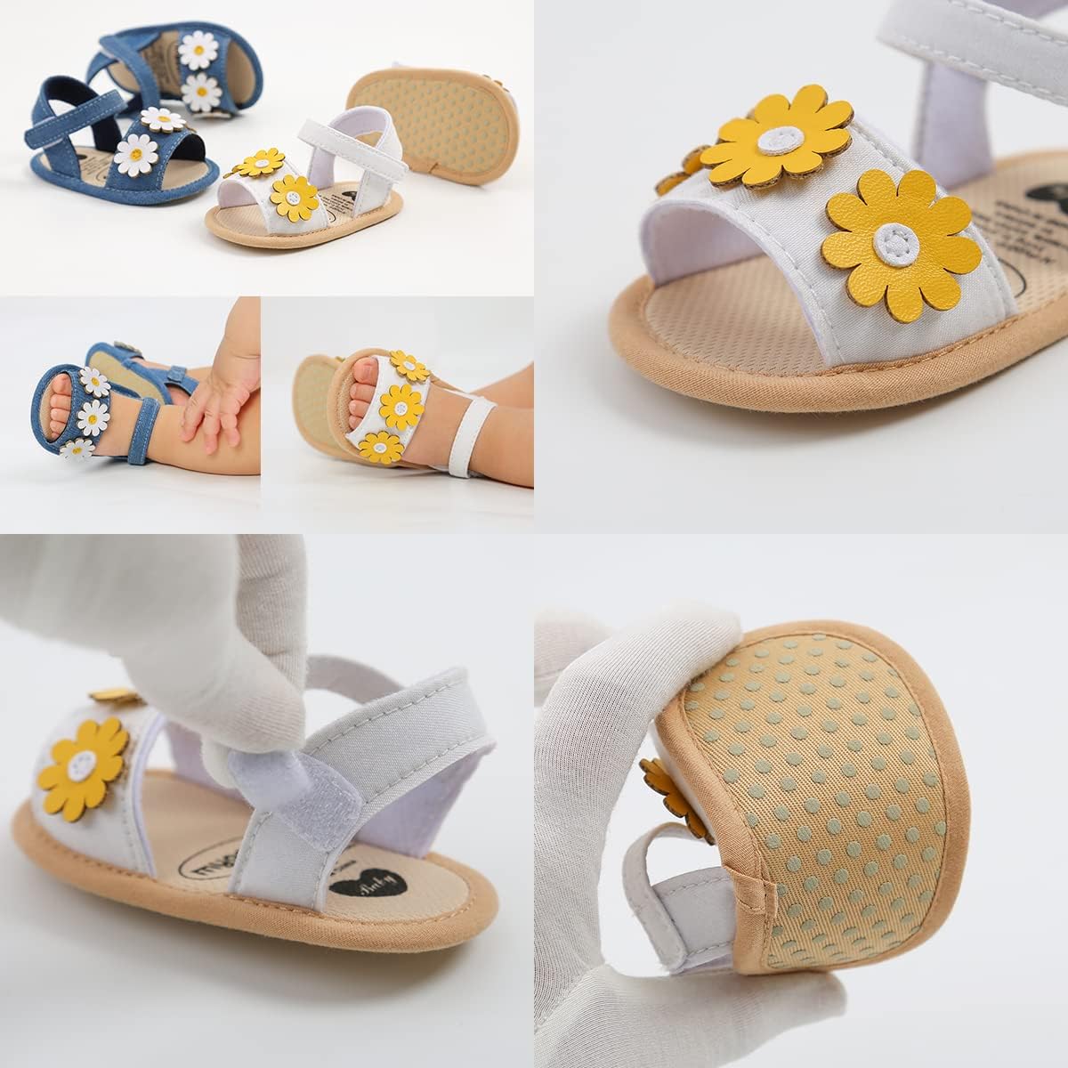 Ohwawadi Baby Boys Girls Sandals Soft Sole Summer Infant Wedding Dress Flat Shoes Beach Sandal Newborn Crib Shoes First Walkers - Image 5