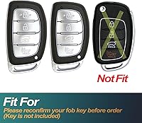 Vista 2 de FEYOUN - Funda de poliuretano termoplástico con 4 botones inteligentes para la llave a control remoto del automóvil; funda compatible