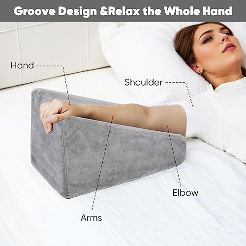 Miniatura 2 de Almohada de elevación de brazo, almohada de brazo de cuña para adultos después de la cirugía, descanso para mantener elevada, almohada de brazo