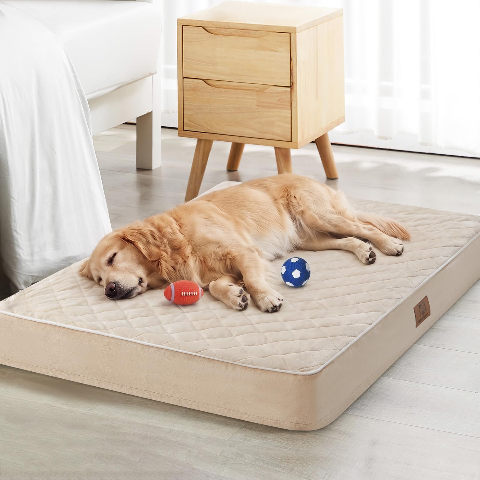 Beige / 41"L x 27"W x 4"Th