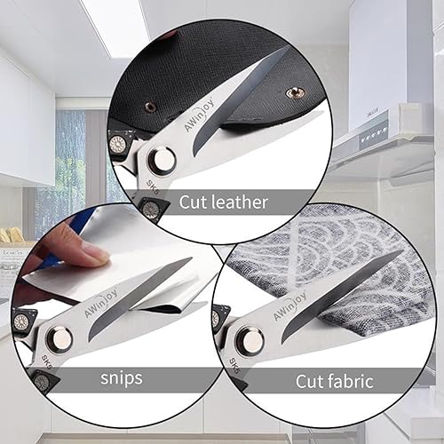 Miniatura 6 de Tijeras de cocina, tijeras de cocina afiladas resistentes, aptas para lavavajillas, tijeras de corte multiusos para cocina, carne, pollo, pescado,