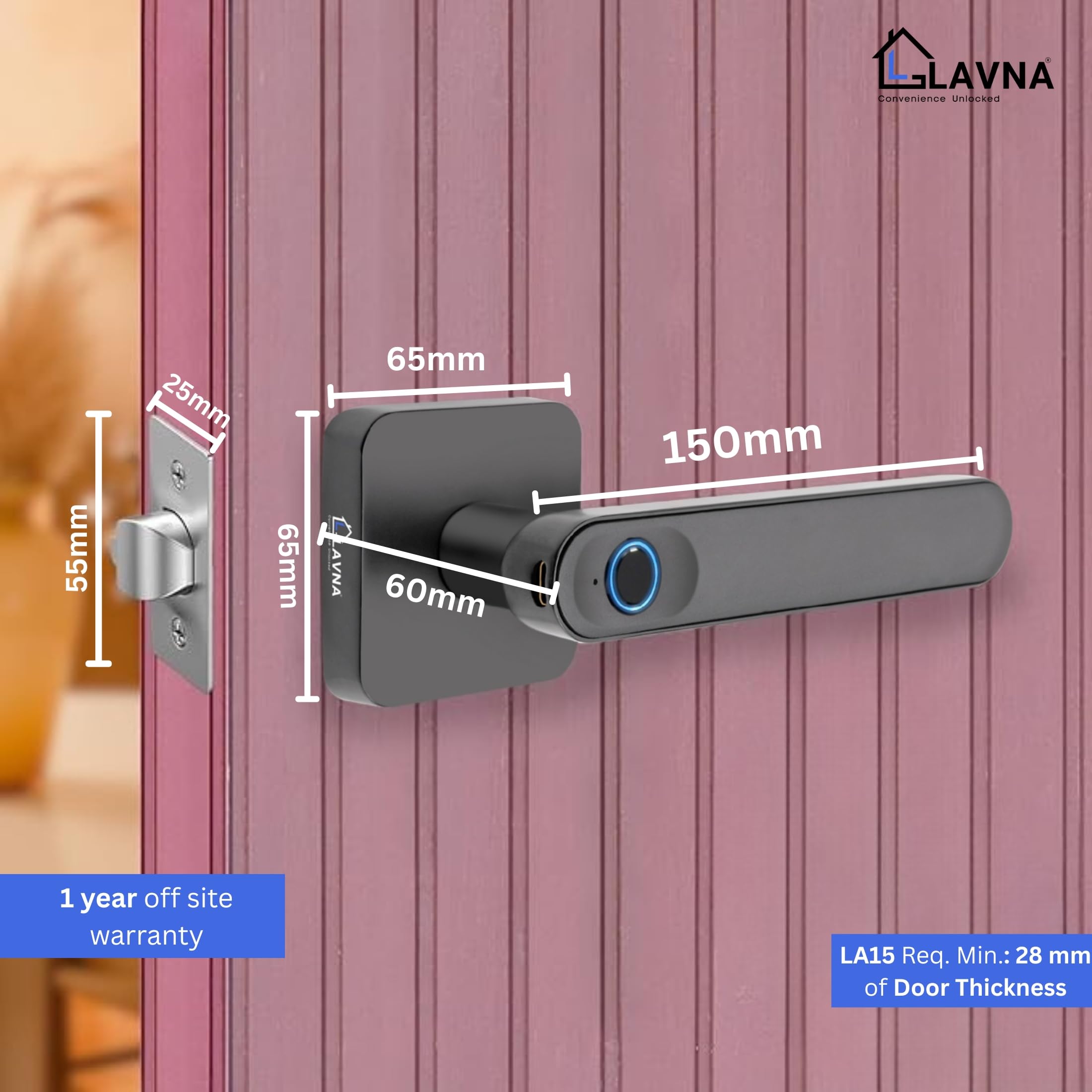 LAVNA Smart Door Lock - Fingerprint, App & Key -4
