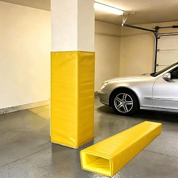 HJXGQJM Foam Cover for Metal Bar Garage Post Protector Padding, Basement Pole Wraps Column Cover, Thick Foam Goal Post Protector Cushion Safety Wrap for Square Pole Indoor Outdoor Garage