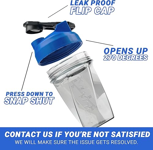 Miniatura 6 de HELIMIX Botella mezcladora Vortex de 1.5 con capacidad para hasta 20 onzas  Sin bola de mezcla o batidor  Fabricado en Estados Unidos  Vaso agitador