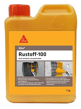 Sika Rustoff-100, Rust remover cum passivator liquid, easy-to-apply, for protecting steels, 1kg