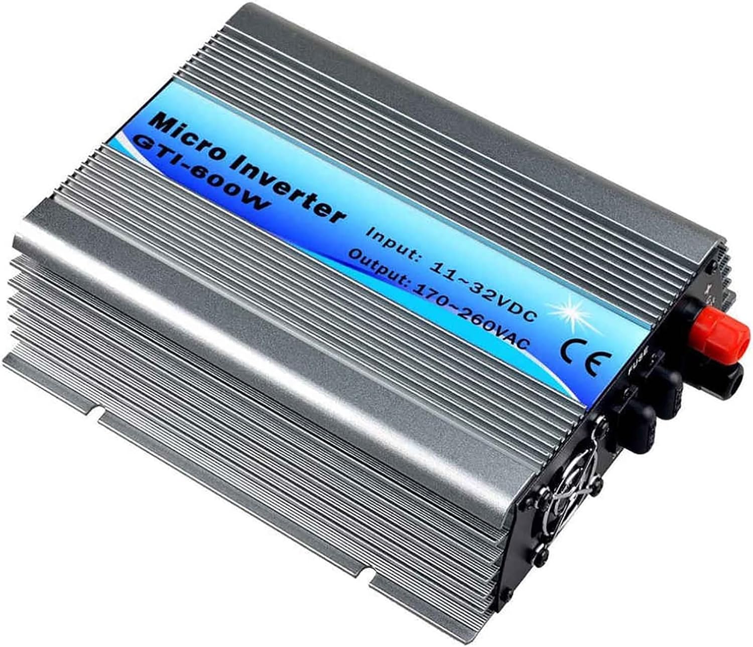 Inversor de Conexión A Red de 600 W para Panel Solar de 12 V/batería de 24 V Apilable con Entrada de DC10.5-28V AC230V MPPT Micro Inversor de Onda Sinusoidal Pura