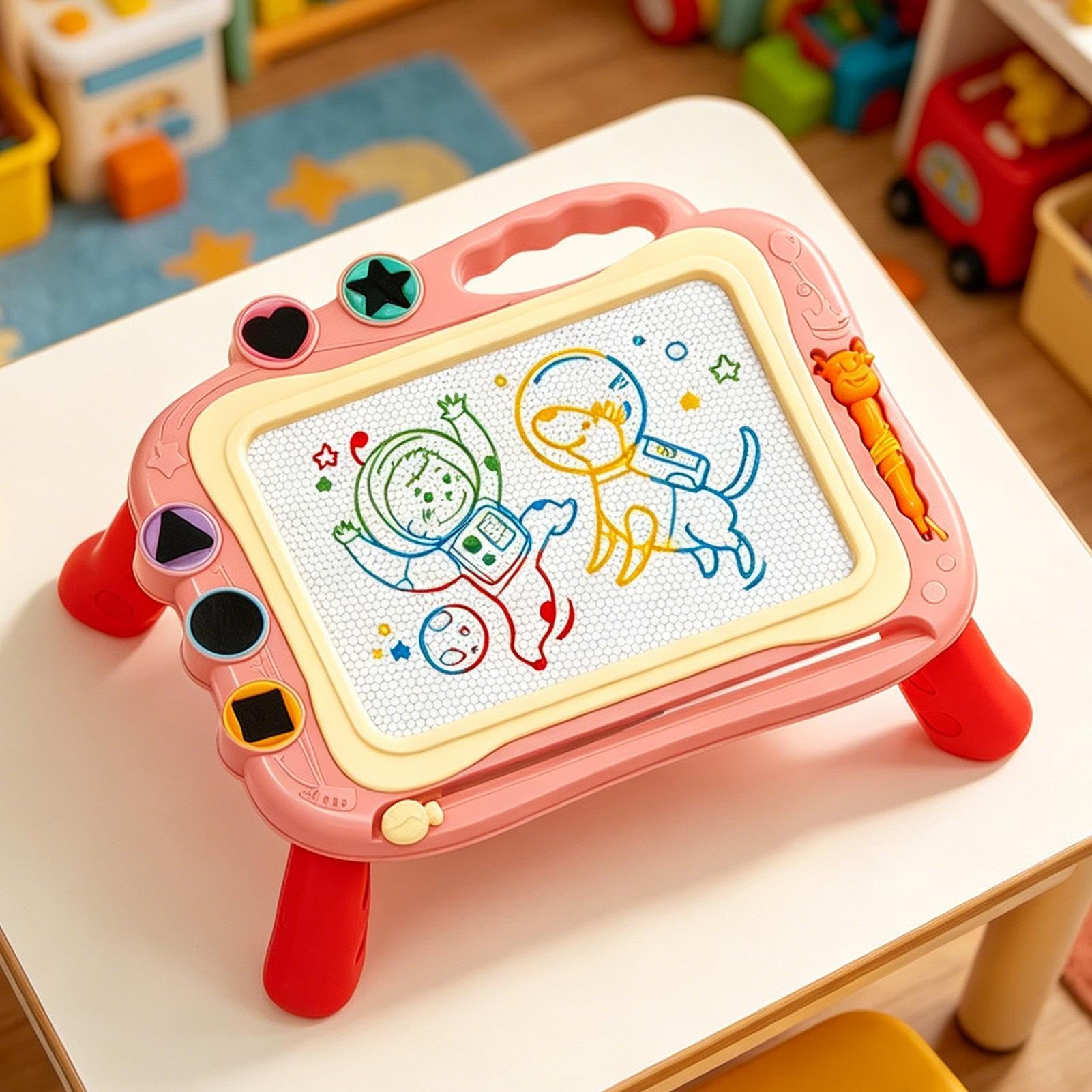 Lavagna Magnetica Da Disegno Attività Educative Prescolari Di Apprendimento | Blocco Per Scarabocchi Per Bambini E Bambine, Feste Di Compleanno, Auto, Classe