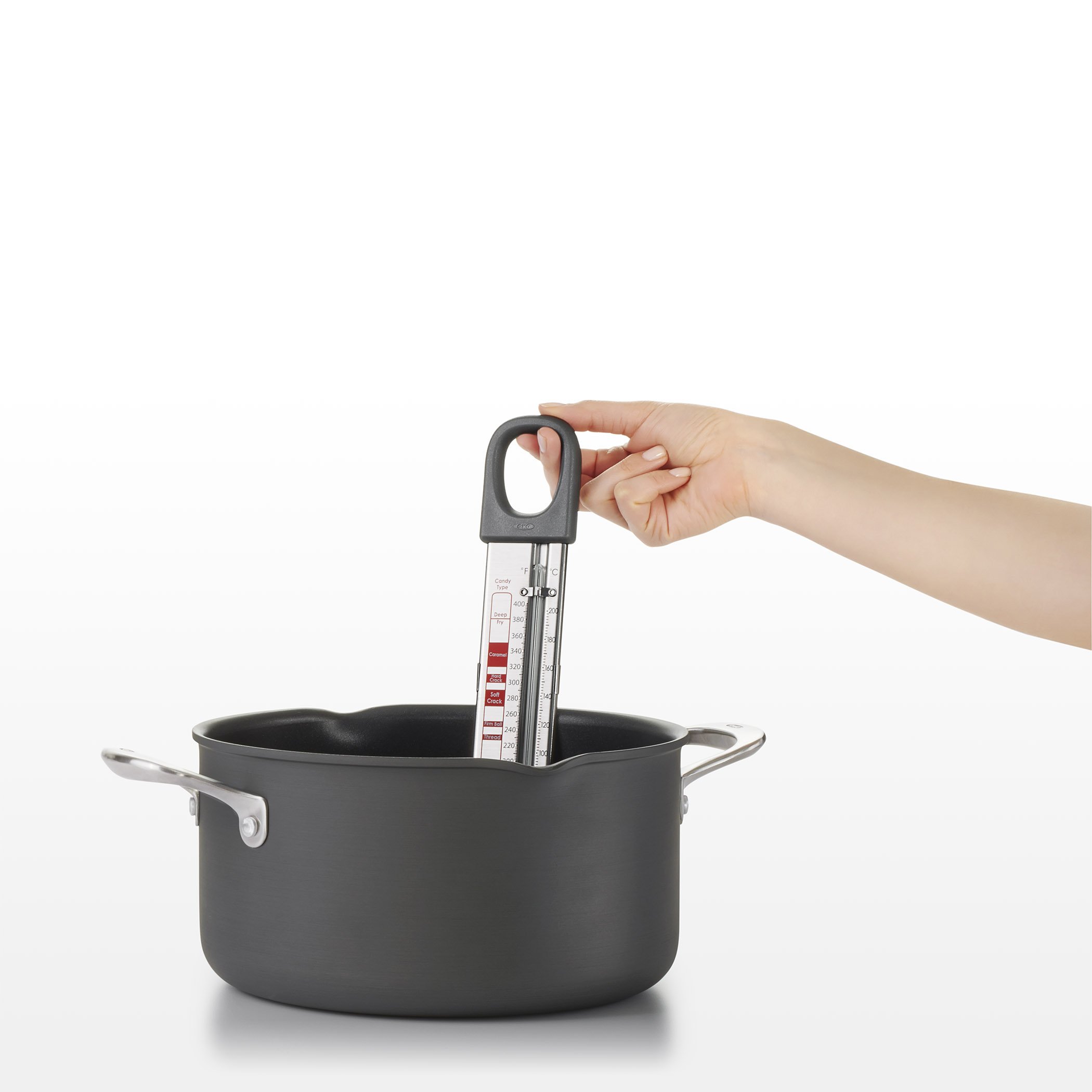 OXO Good Grips Glass Candy and Deep Fry Thermometer, Silber, 1 EA